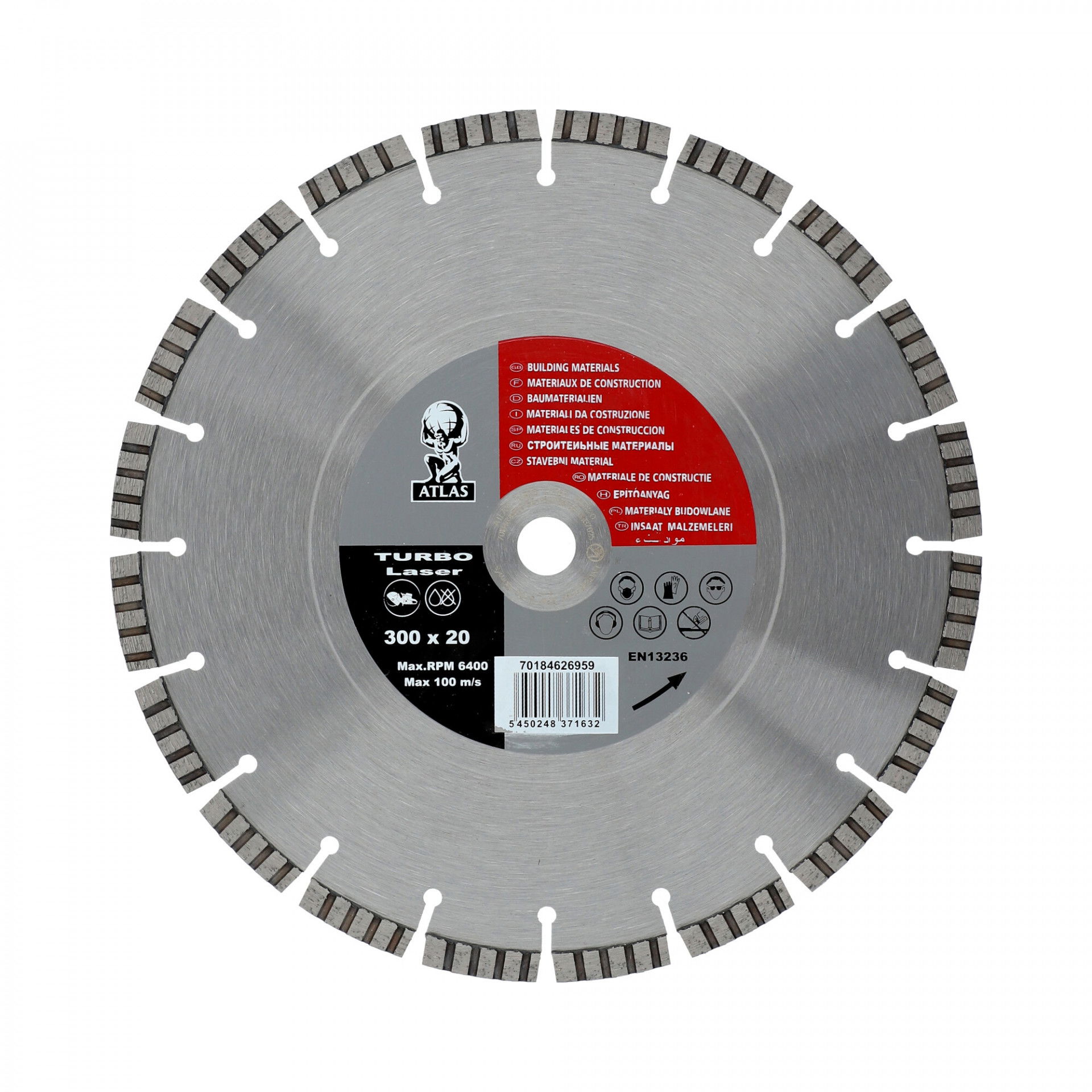 Atlas Turbo Laser gyémánt vágókorong Ø300x20 mm termék fő termékképe