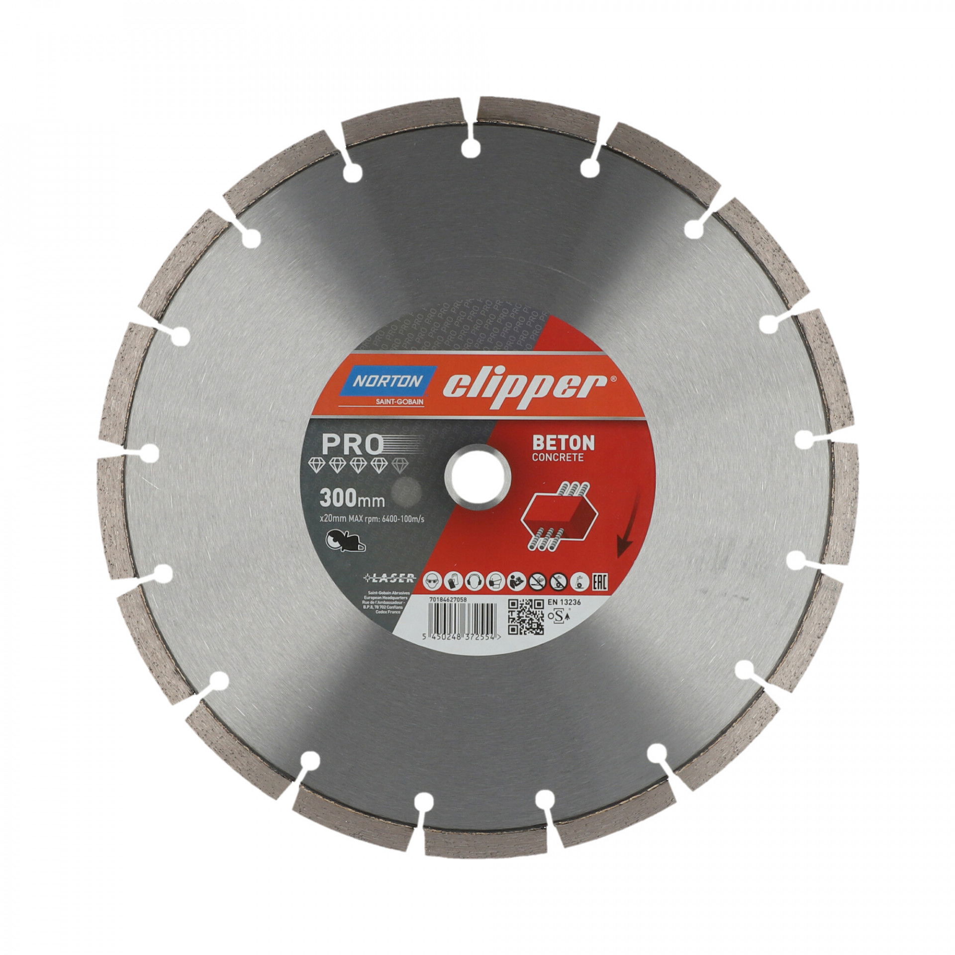 Norton Clipper Pro Beton gyémánt vágókorong Ø300x20 mm termék fő termékképe