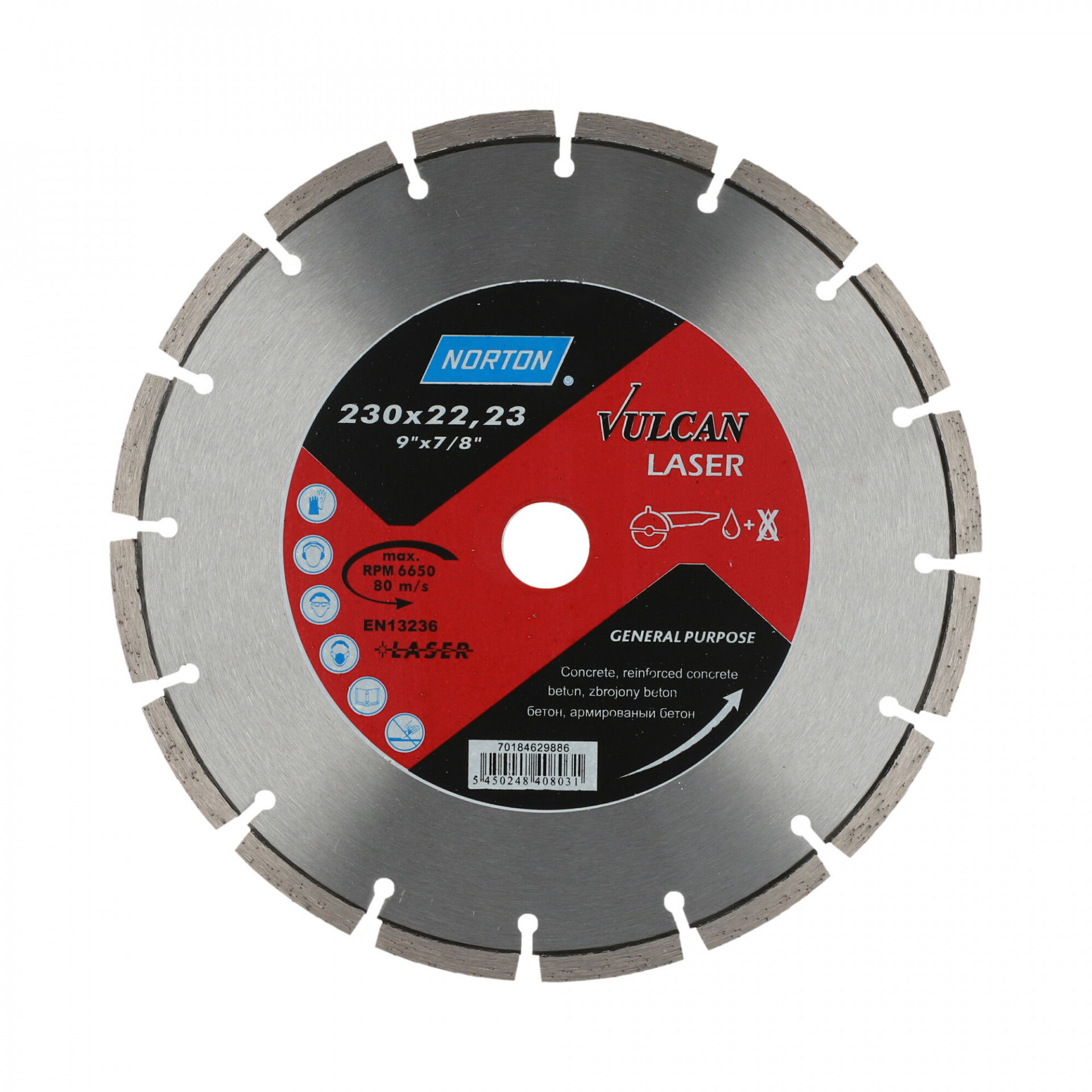 Norton Vulcan Laser gyémánt vágókorong Ø230x22,23 mm termék fő termékképe