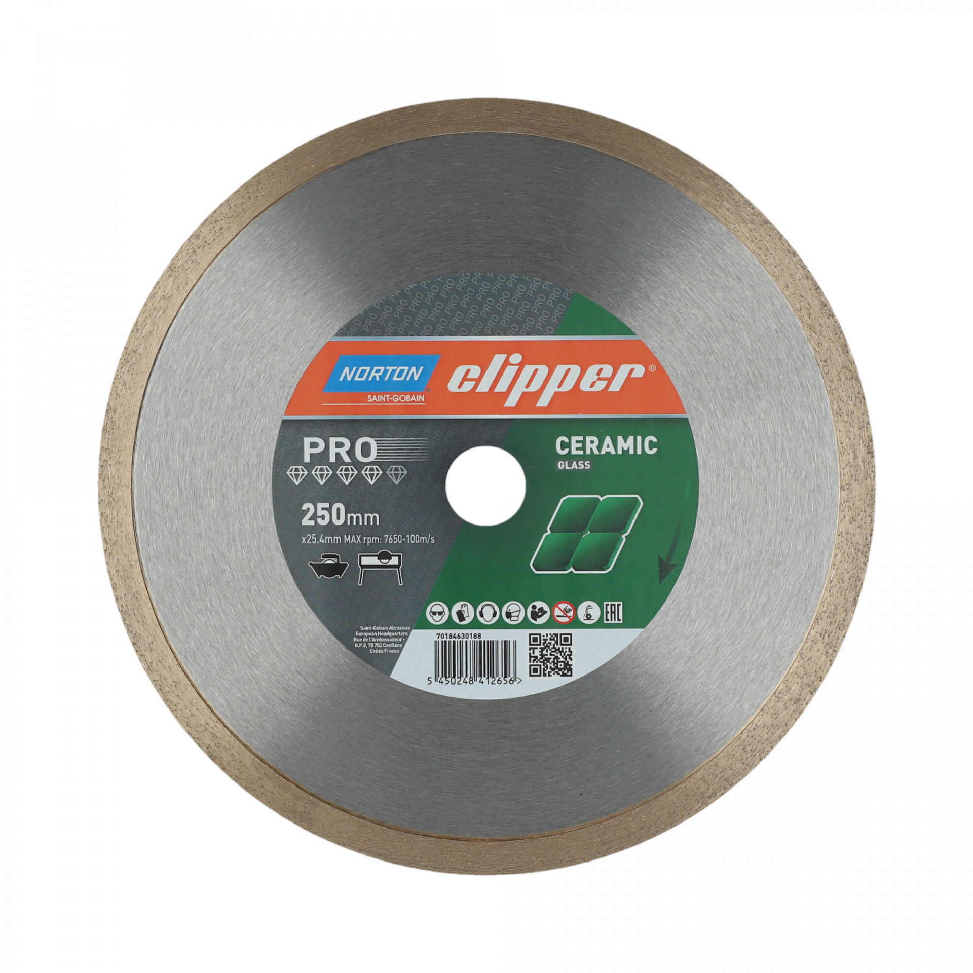 Norton Clipper Pro Ceramic Glass gyémánt vágókorong Ø250x25,4 mm termék fő termékképe