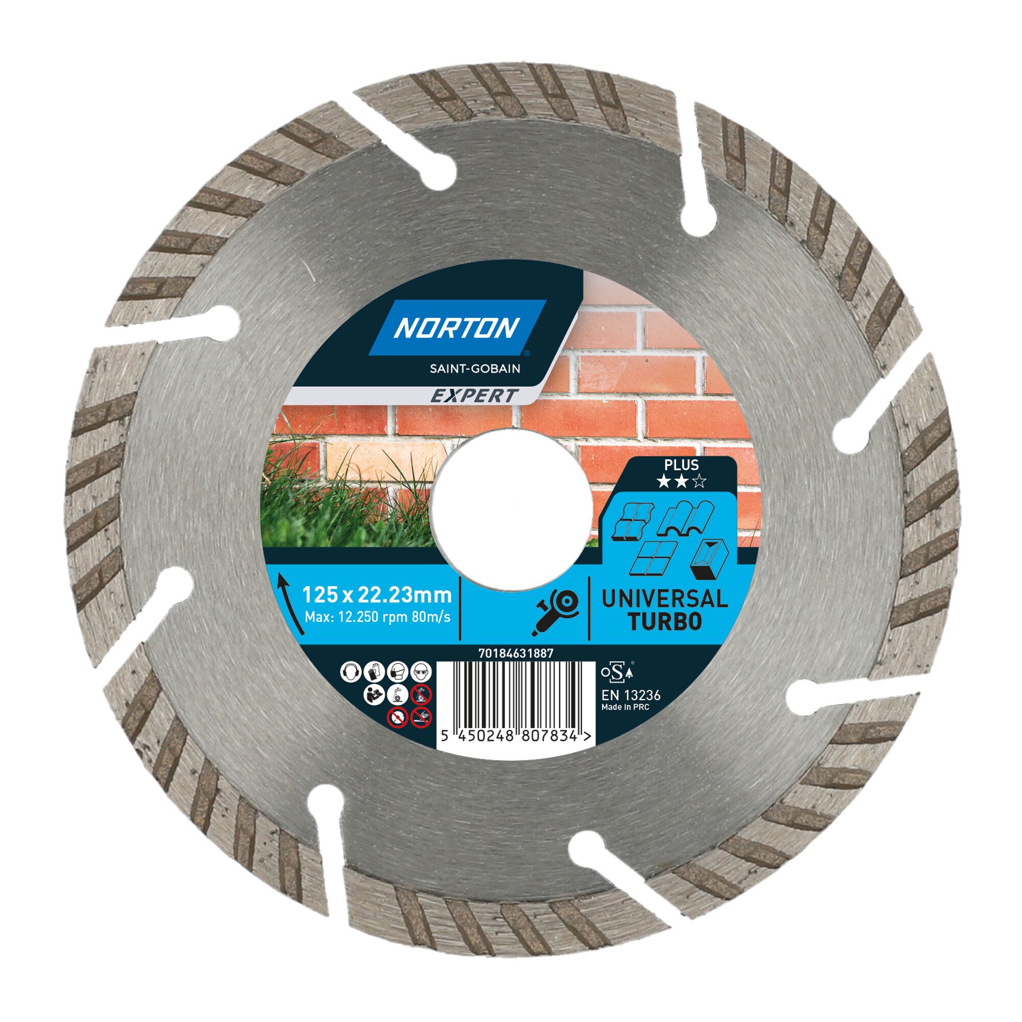 Norton Expert Universal Turbo gyémánt vágókorong Ø125x22,23 mm termék fő termékképe