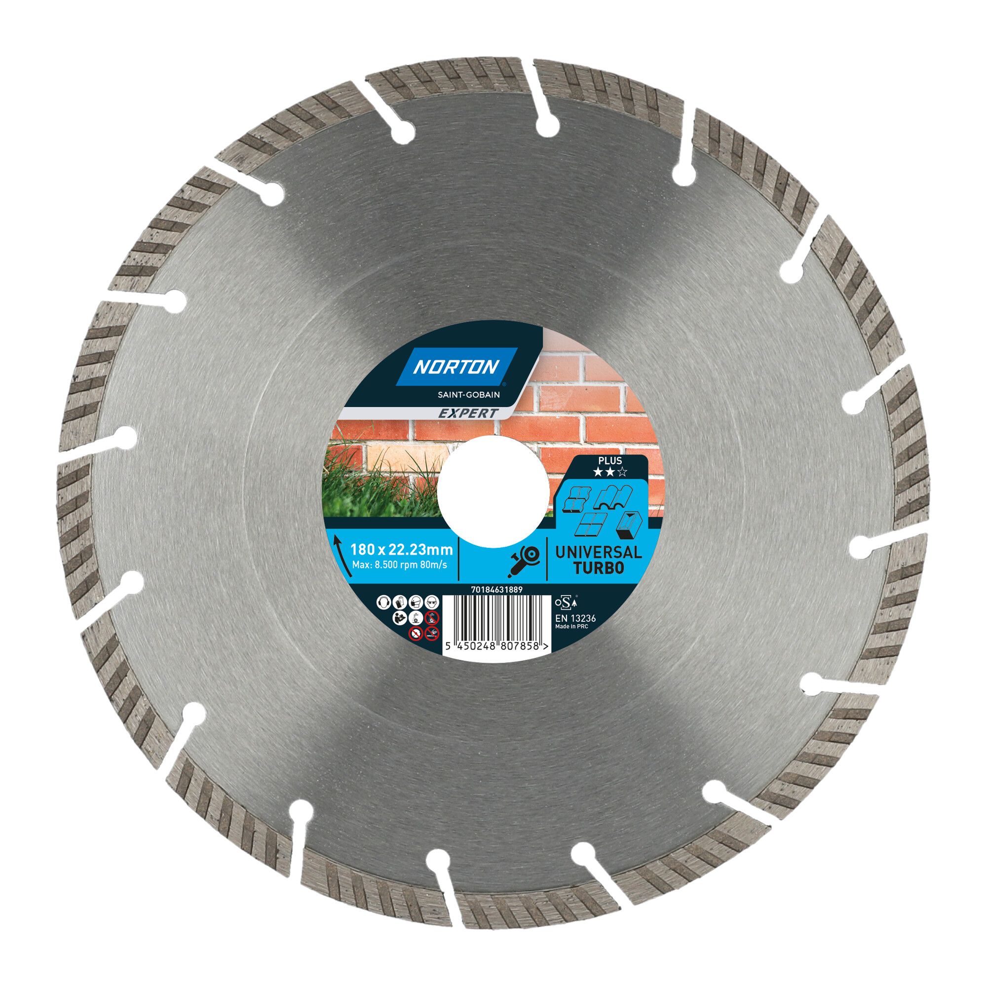 Norton Expert Universal Turbo gyémánt vágókorong Ø180x22,23 mm termék fő termékképe