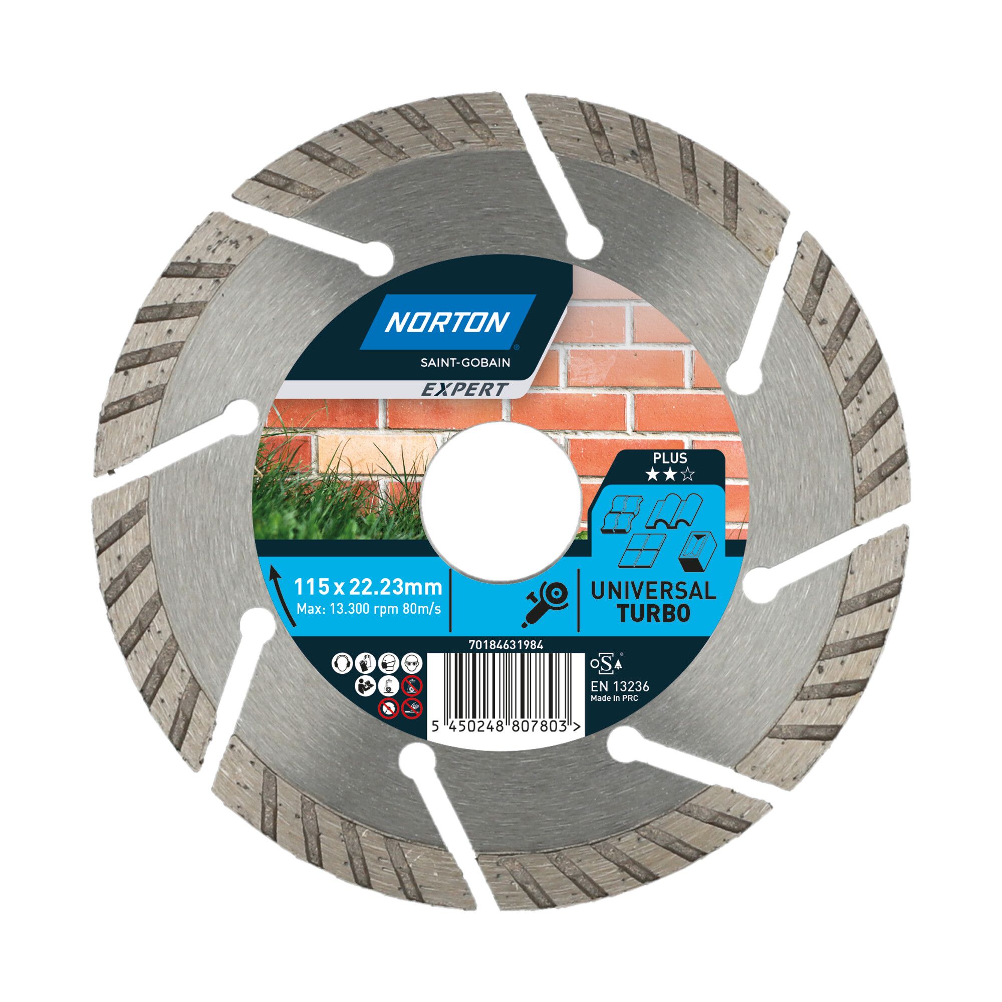 Norton Expert Universal Turbo gyémánt vágókorong Ø115x22,23 mm termék fő termékképe