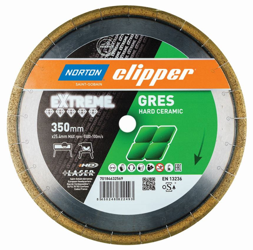 Norton Clipper Extreme Gres gyémánt vágókorong Ø350x25,4 mm termék fő termékképe
