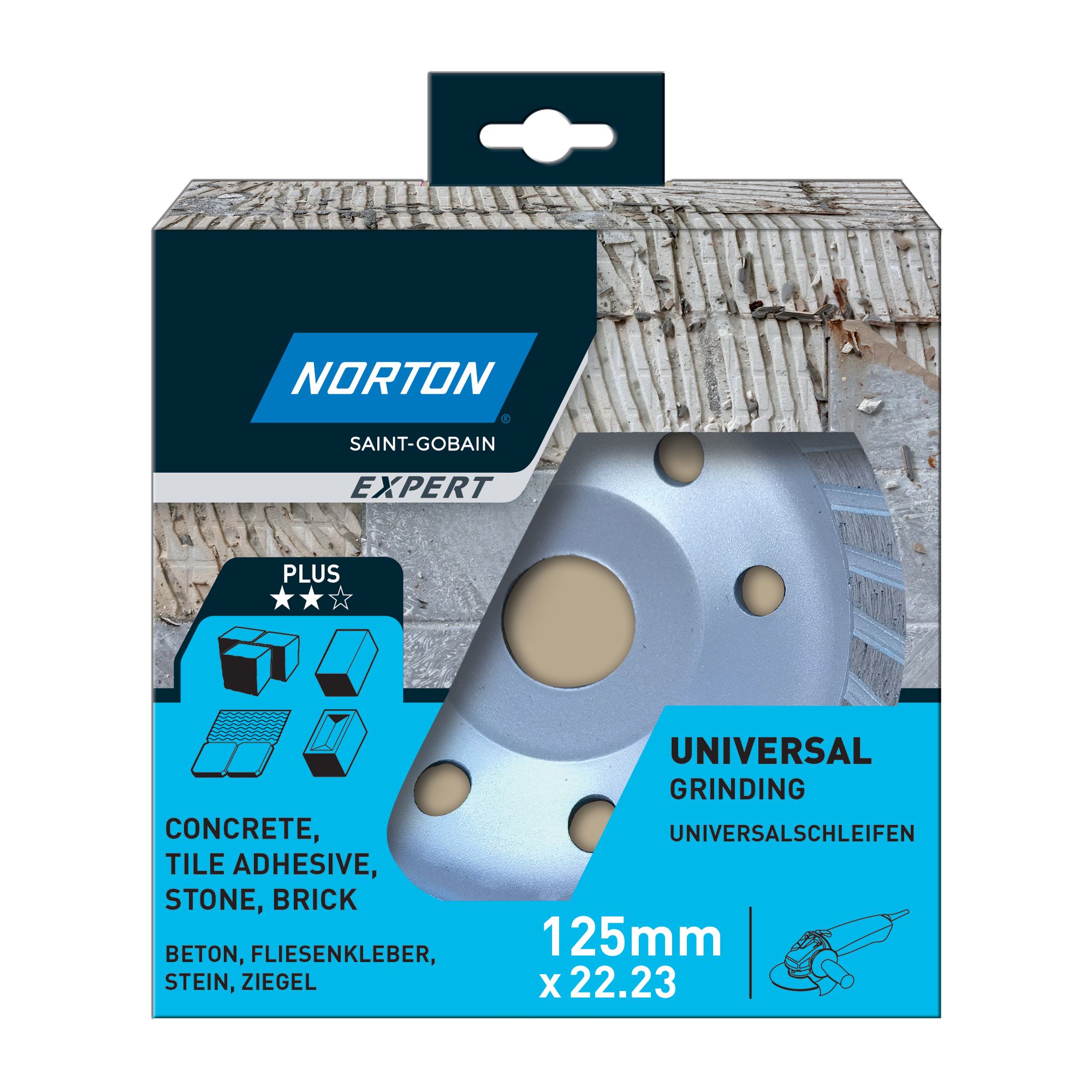 Norton Expert Pro CG Jet Turbó gyémánt betoncsiszoló tárcsa Ø125x22,23 mm termék fő termékképe