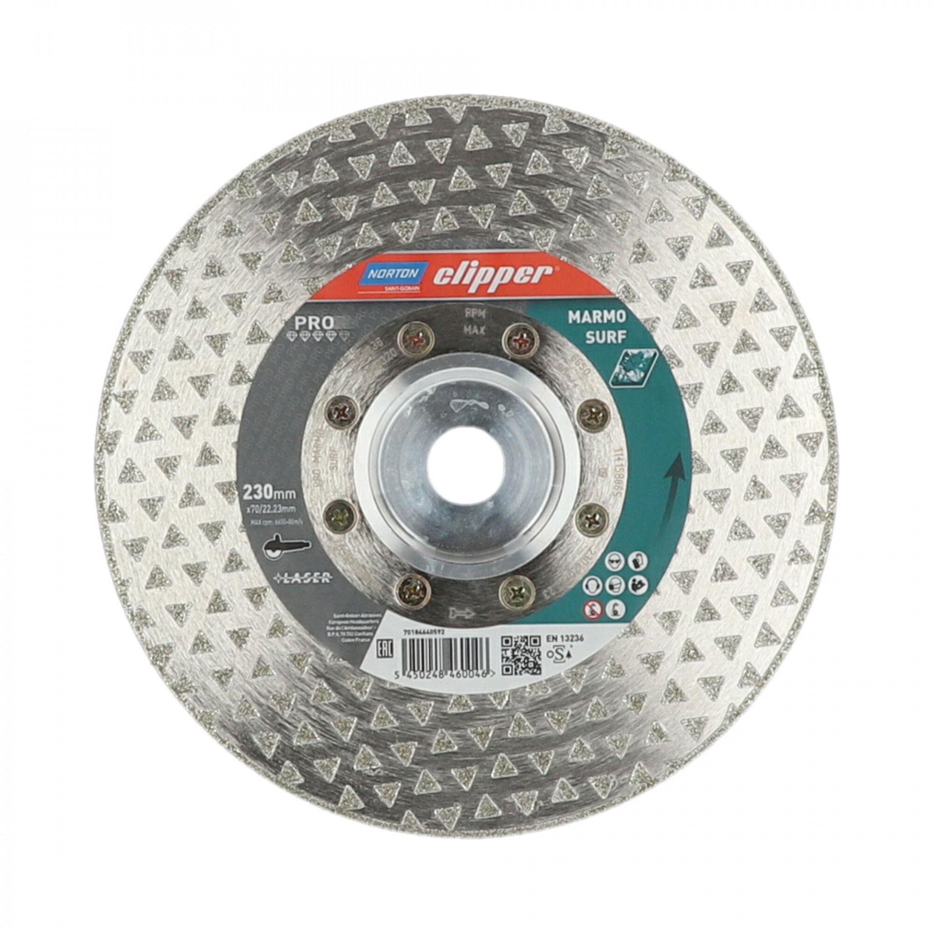 Norton Clipper Pro Marmo Surf gyémánt vágókorong Ø230x70/22,23 mm+Flansch termék fő termékképe