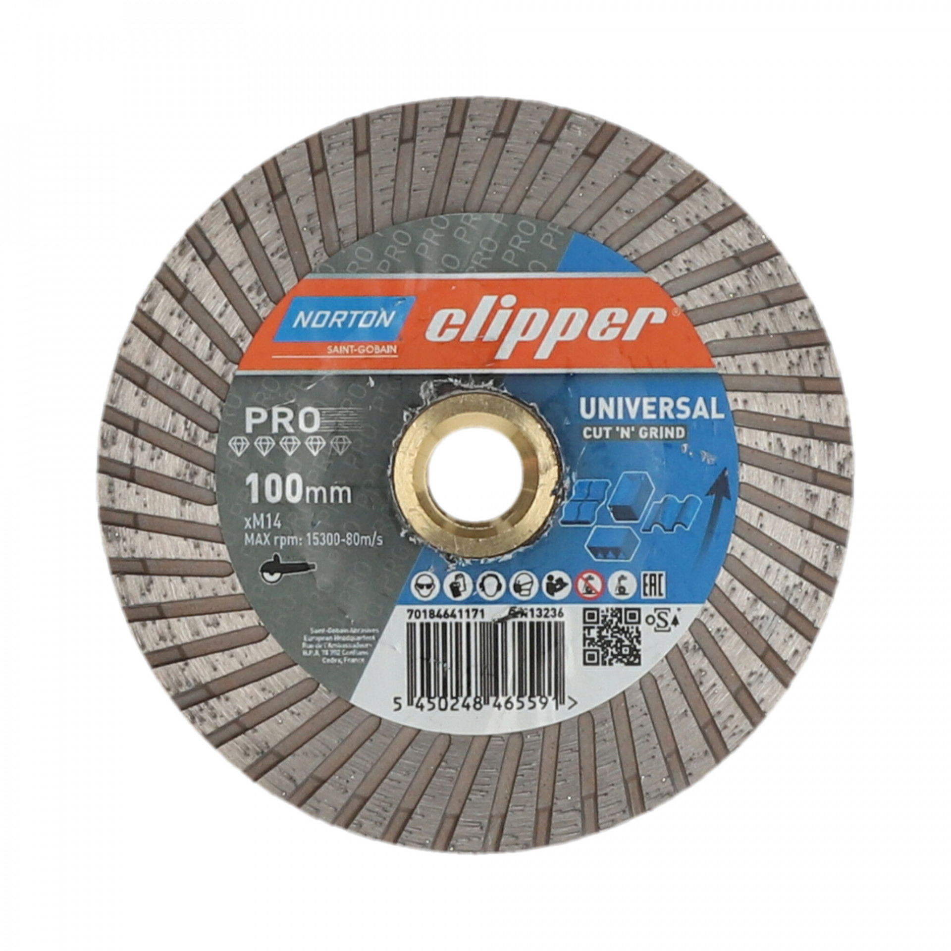 Norton Clipper Pro CUT’N’GRIND gyémánt betoncsiszoló tárcsa Ø100 mmxM14 termék fő termékképe