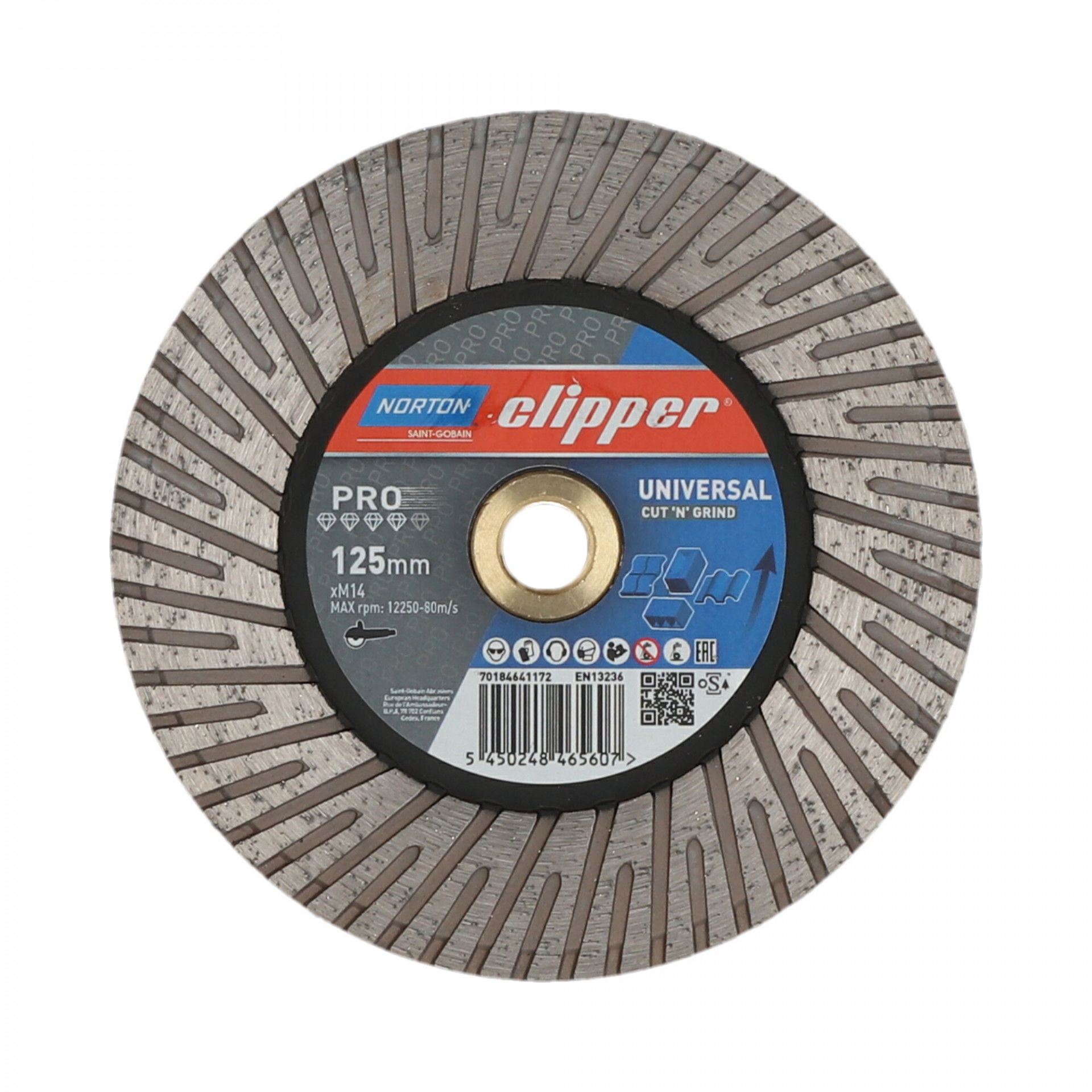 Norton Clipper Pro CUT’N’GRIND gyémánt betoncsiszoló tárcsa Ø125 mmxM14 termék fő termékképe