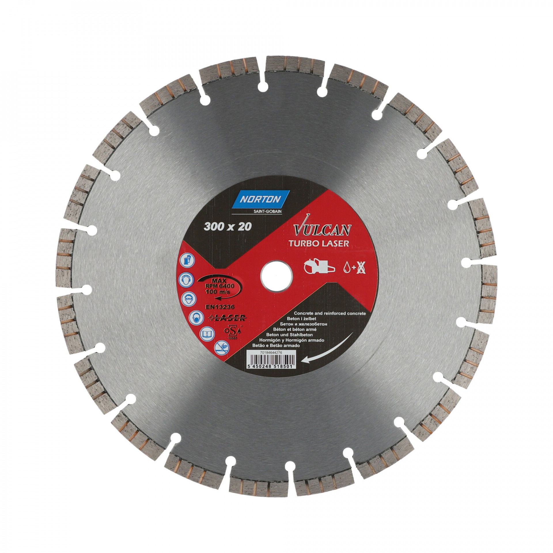 Norton Vulcan Turbo Laser gyémánt vágókorong Ø300x20 mm termék fő termékképe