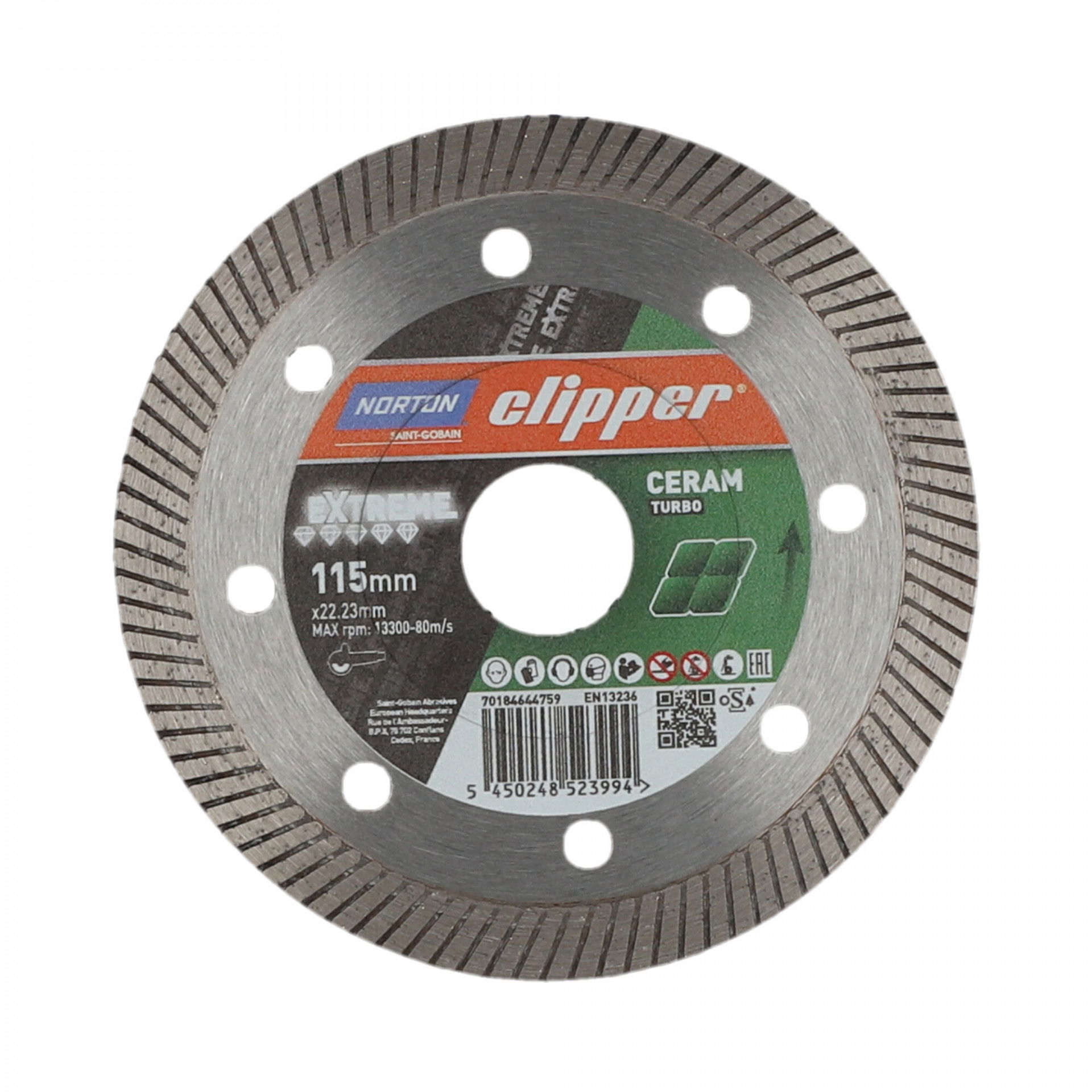 Norton Clipper Extreme Ceramic Turbo gyémánt vágókorong Ø115x22,23 mm termék fő termékképe