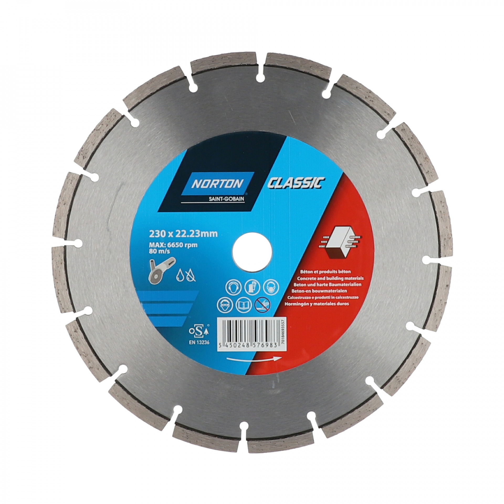 Norton Classic Concrete & Reinforced Concrete gyémánt vágókorong Ø230x22,23 mm termék fő termékképe