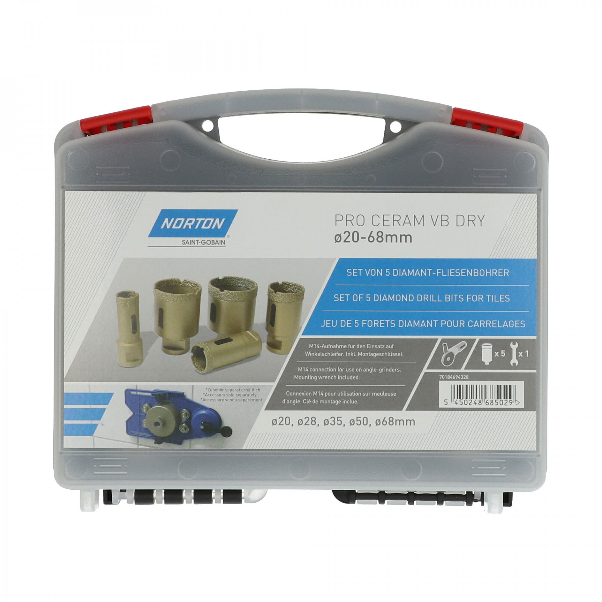 Norton Clipper Extreme VB gyémántszemcsés fúrókorona készlet Ø20-68 mm termék fő termékképe