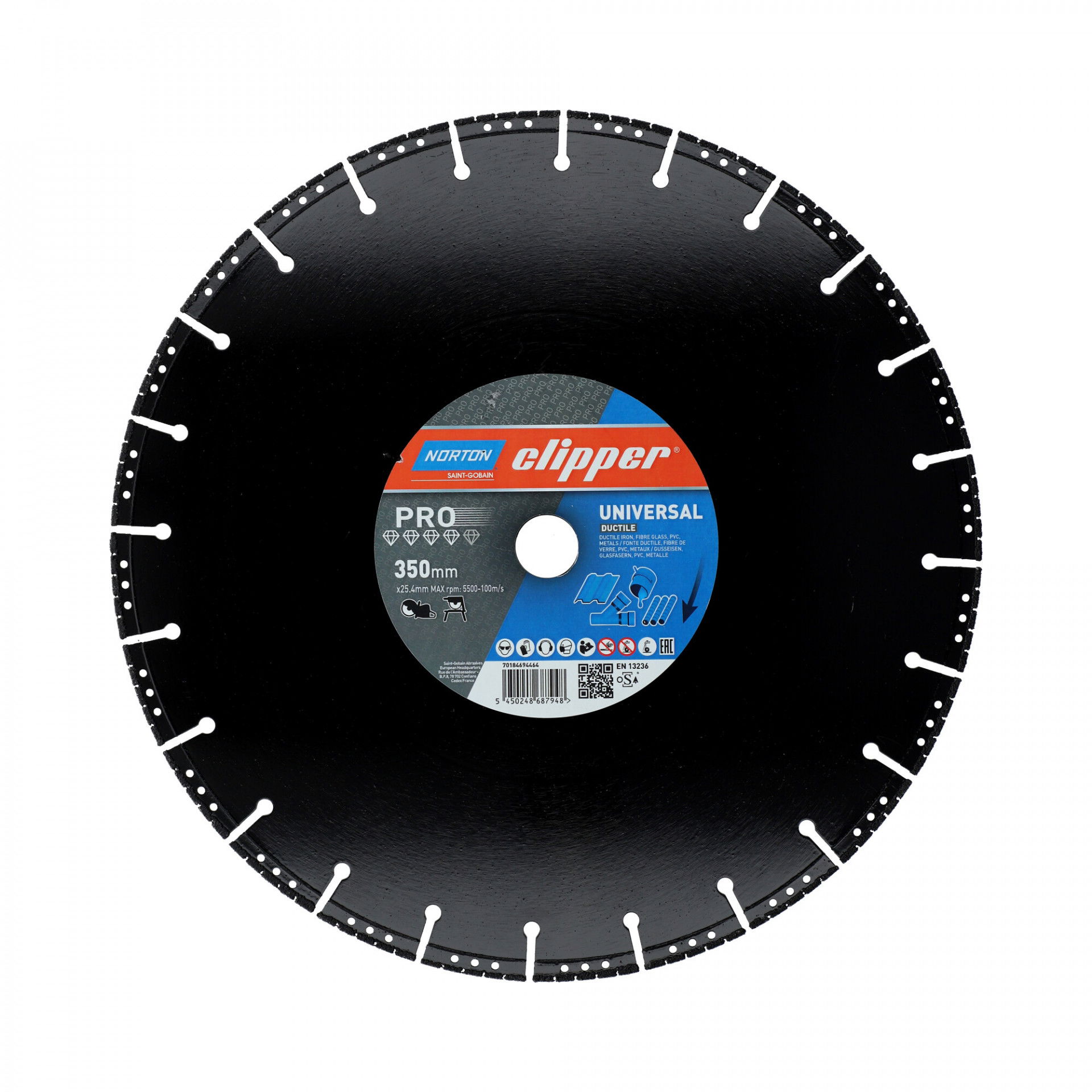 Norton Clipper Pro Universal Ductile gyémánt vágókorong Ø300x20 mm termék fő termékképe