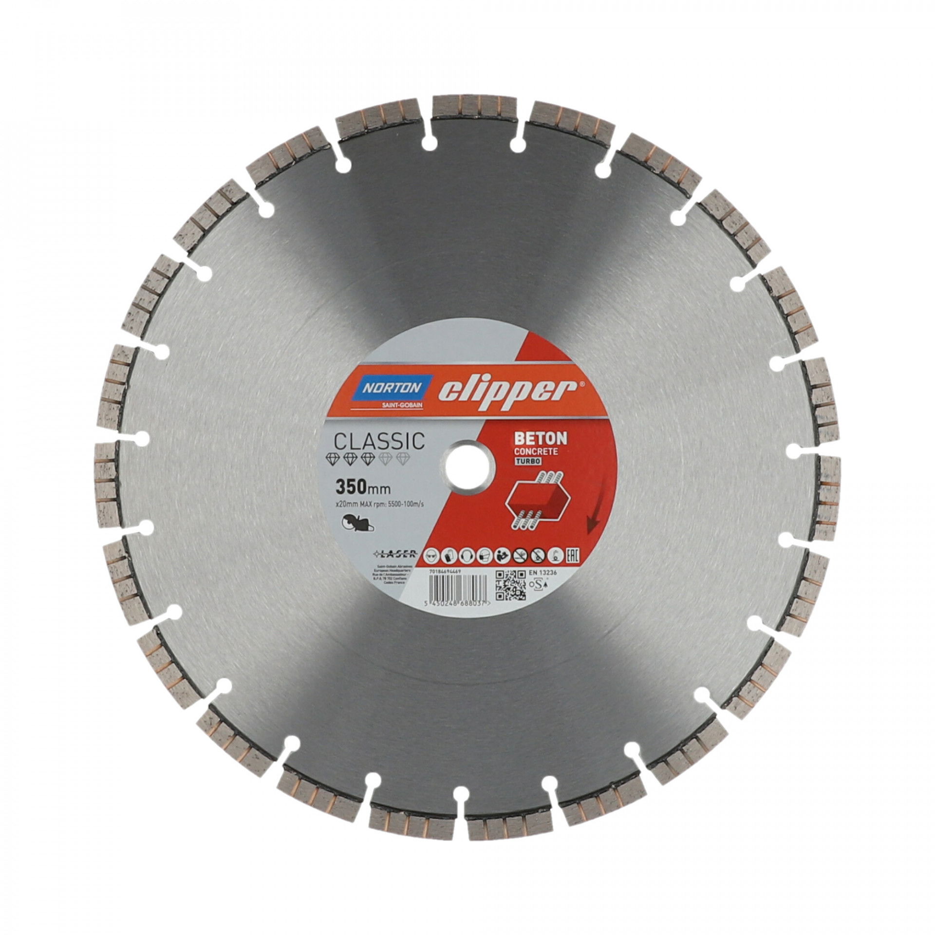 Norton Clipper Classic Beton Turbo gyémánt vágókorong Ø350x20 mm termék fő termékképe