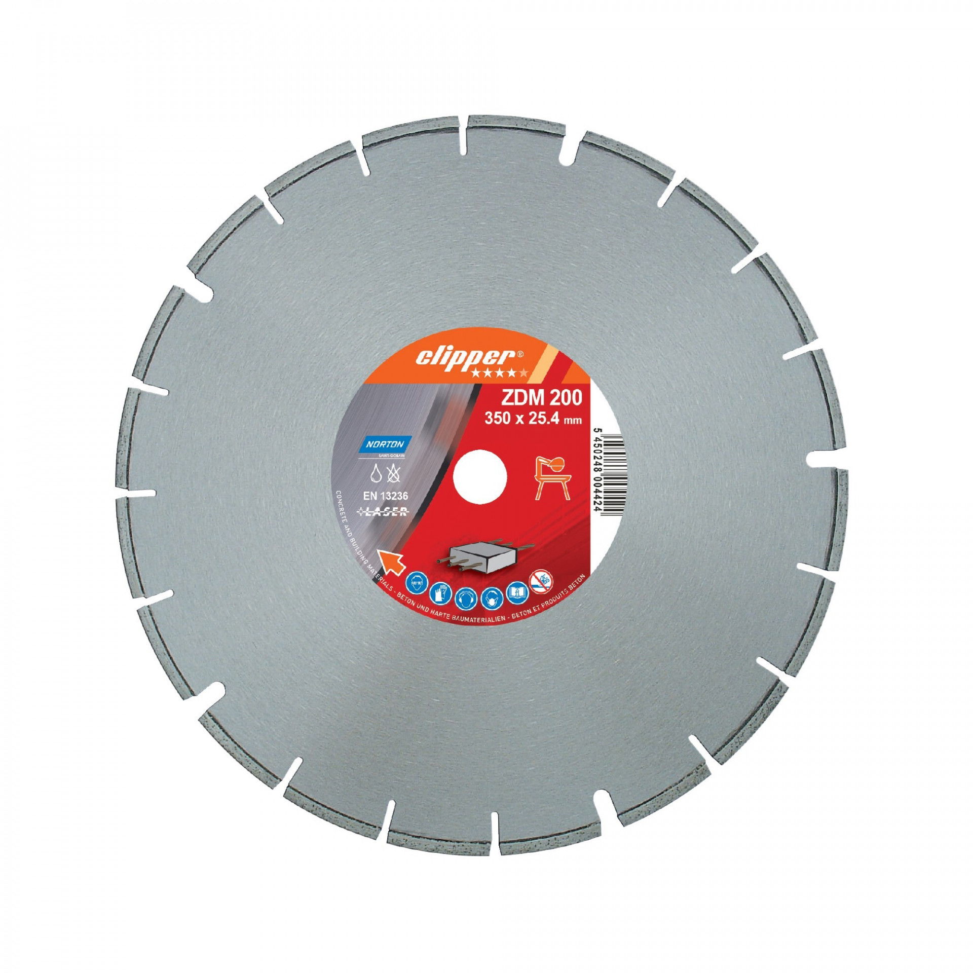 Norton Clipper Pro ZDM200 gyémánt vágókorong Ø350x25,4 mm termék fő termékképe