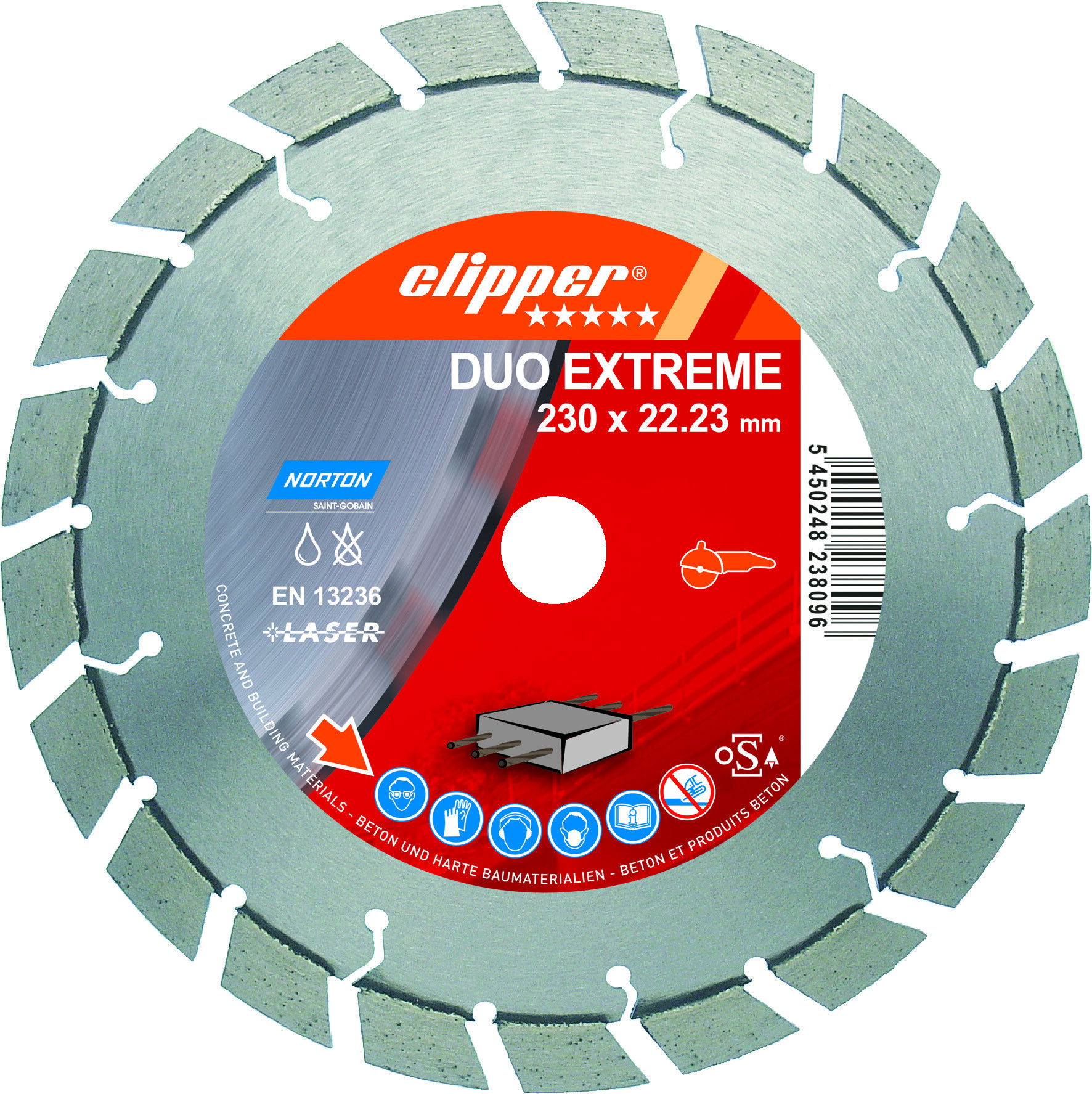 Norton Clipper DUO Extreme gyémánt vágókorong Ø230x22,23 mm termék fő termékképe