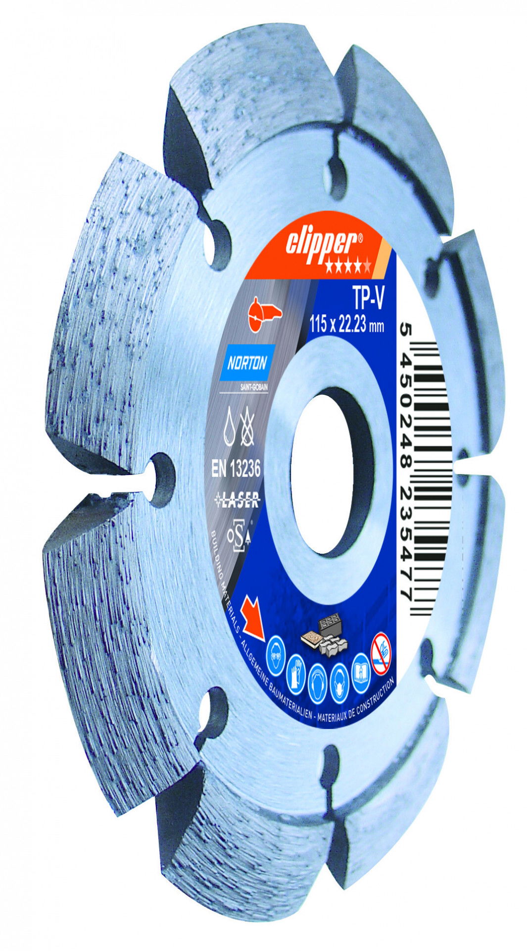 Norton Clipper Pro Universal TP-V gyémánt vágókorong Ø115x22,23 mm termék fő termékképe