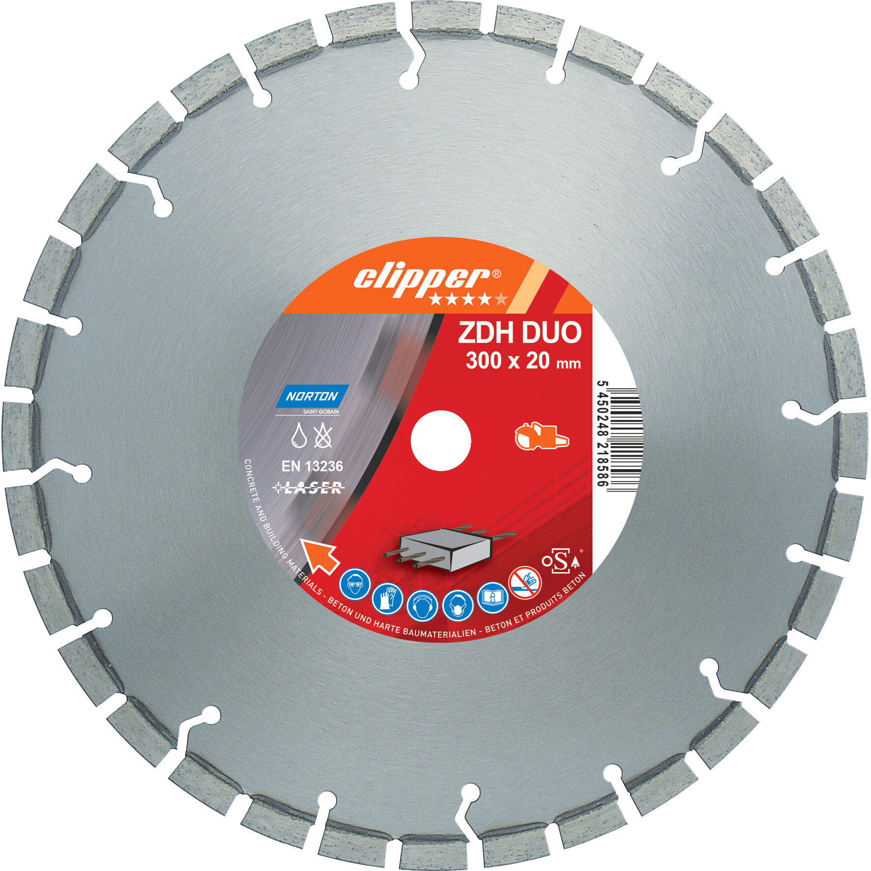 Norton Clipper ZDH DUO gyémánt vágókorong Ø400x20 mm termék fő termékképe