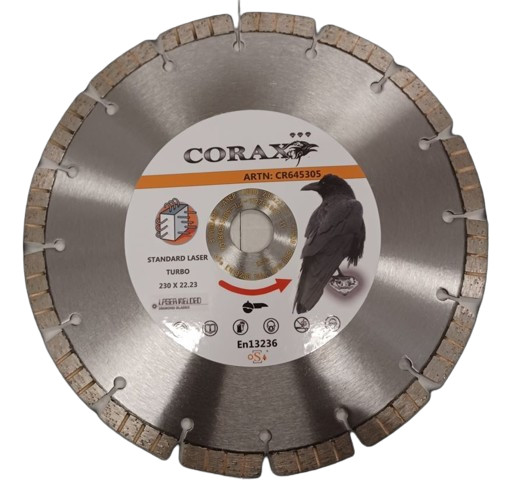 Corax Standard Laser Turbo gyémánt vágókorong Ø230x22,23 mm termék fő termékképe