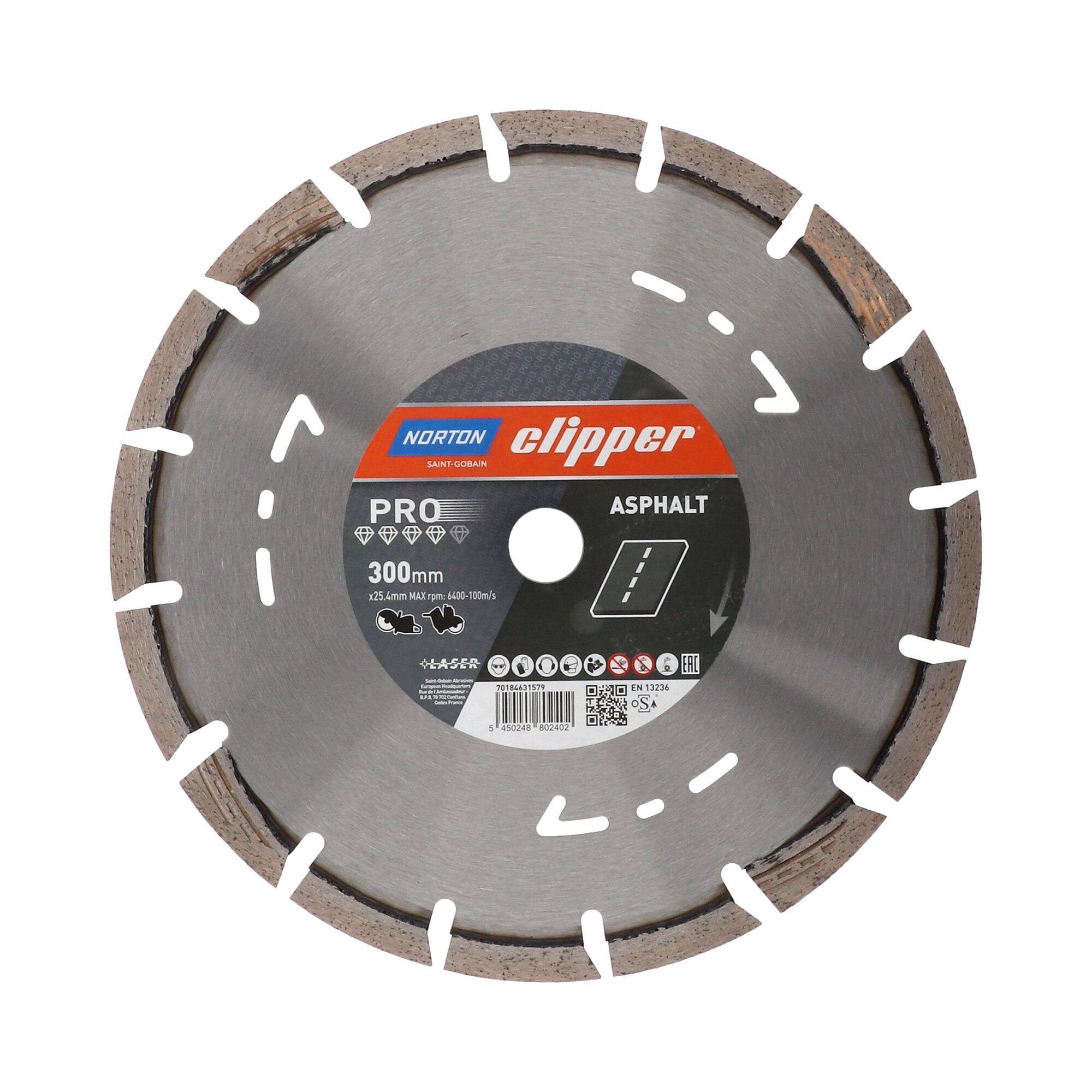 Norton Clipper Pro Asphalt II gyémánt vágókorong Ø300x25,4 mm termék fő termékképe