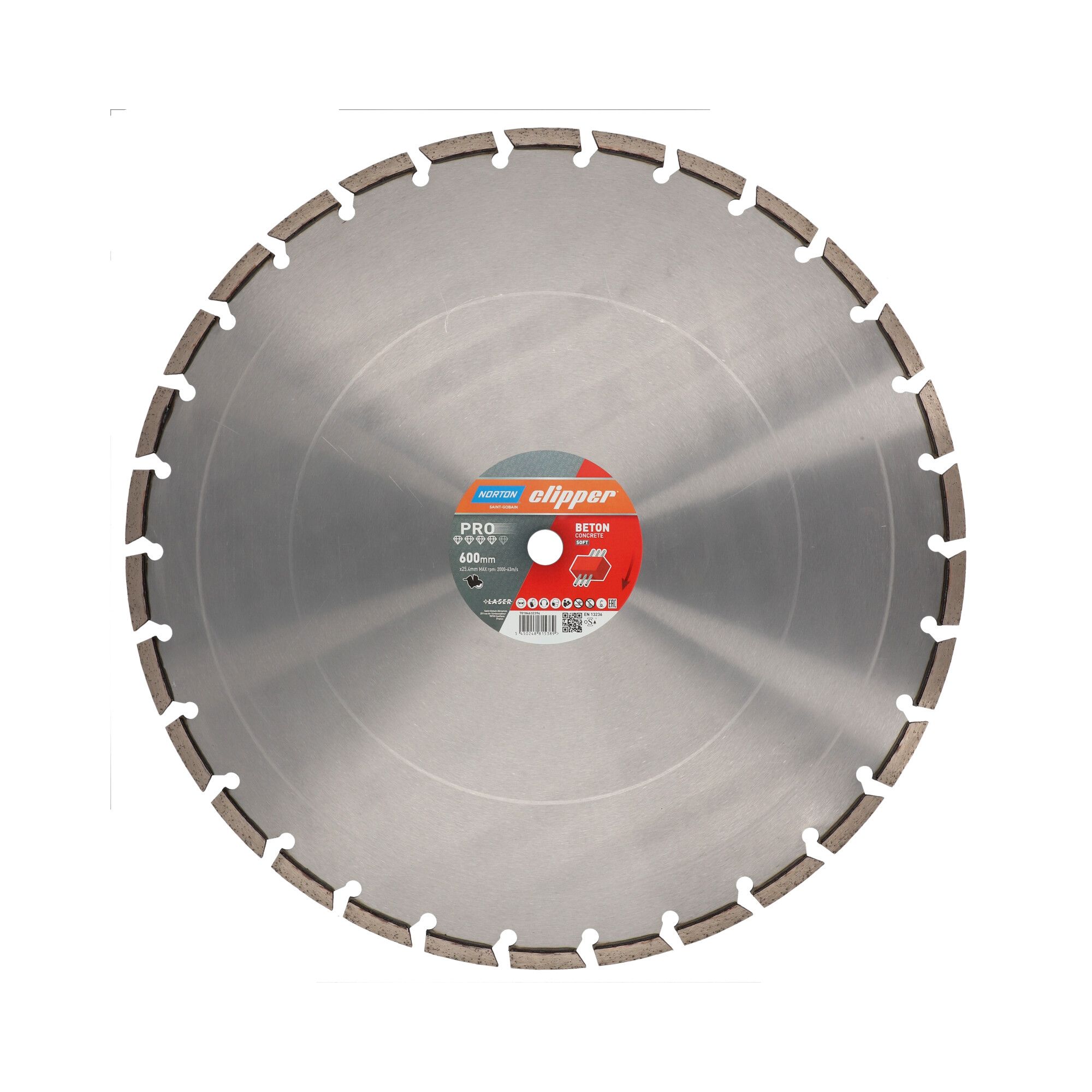 Norton Clipper Pro Beton Soft II gyémánt vágókorong Ø600x25,4 mm termék fő termékképe
