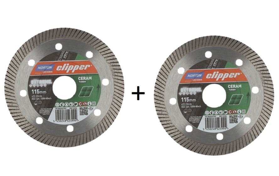 Norton Clipper Extreme Ceramic Turbo Set gyémánt vágókorong Ø115x22,23 mm, 2 db/csomag termék fő termékképe