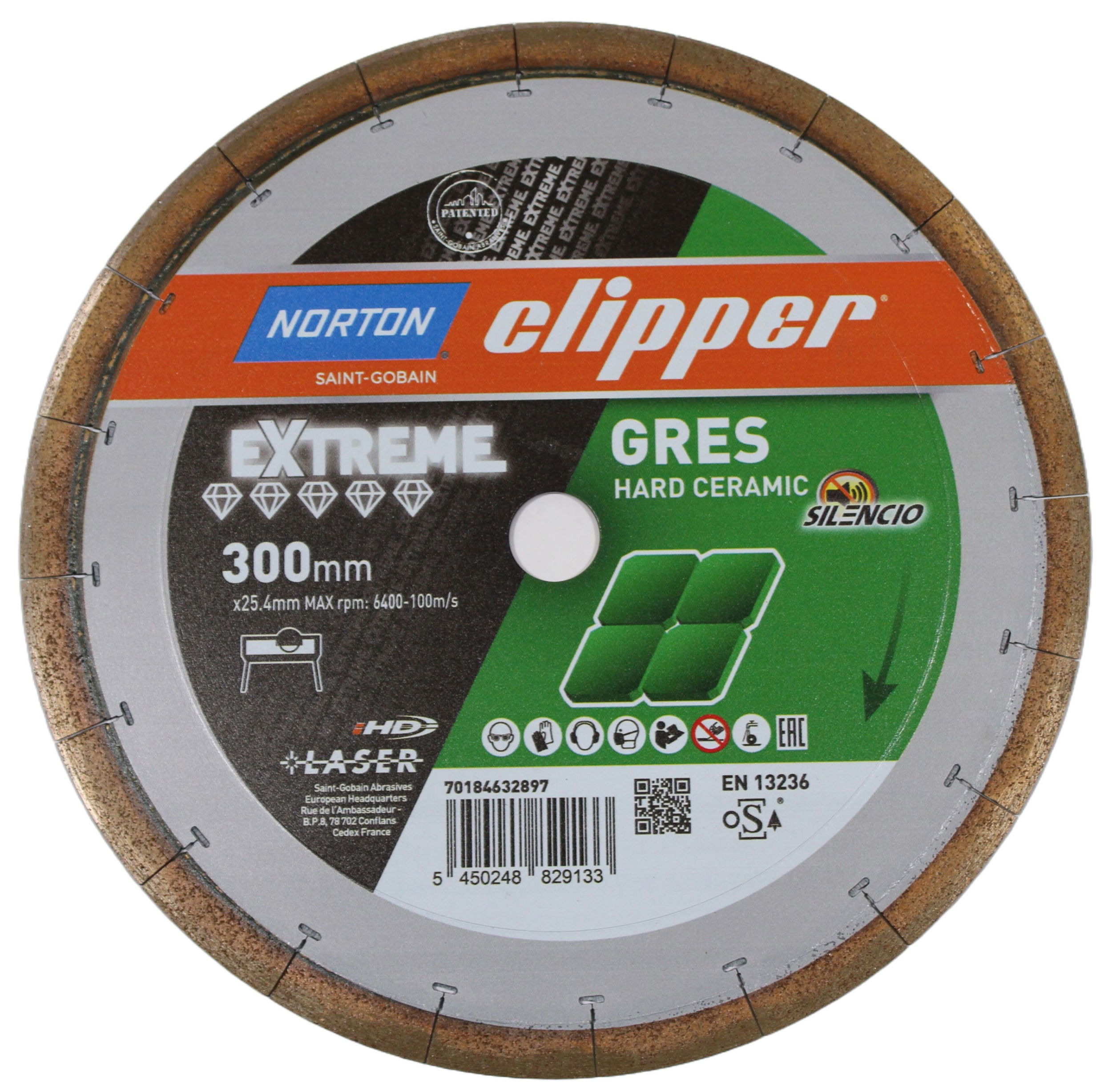 Norton Clipper Extreme Gres Silencio gyémánt vágókorong Ø300x25,4 mm termék fő termékképe