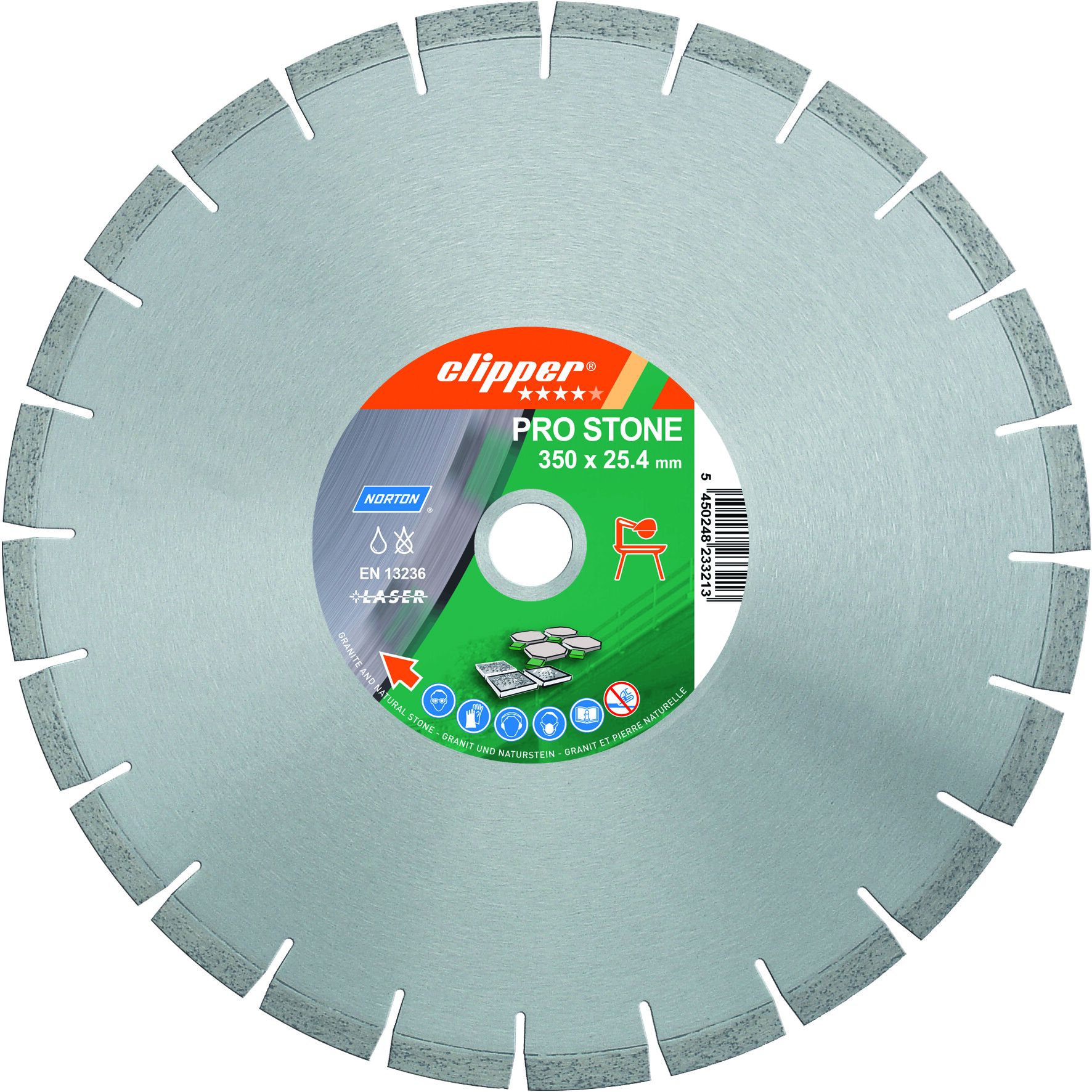 Norton Clipper Pro Stone gyémánt vágókorong Ø350x25,4 mm termék fő termékképe