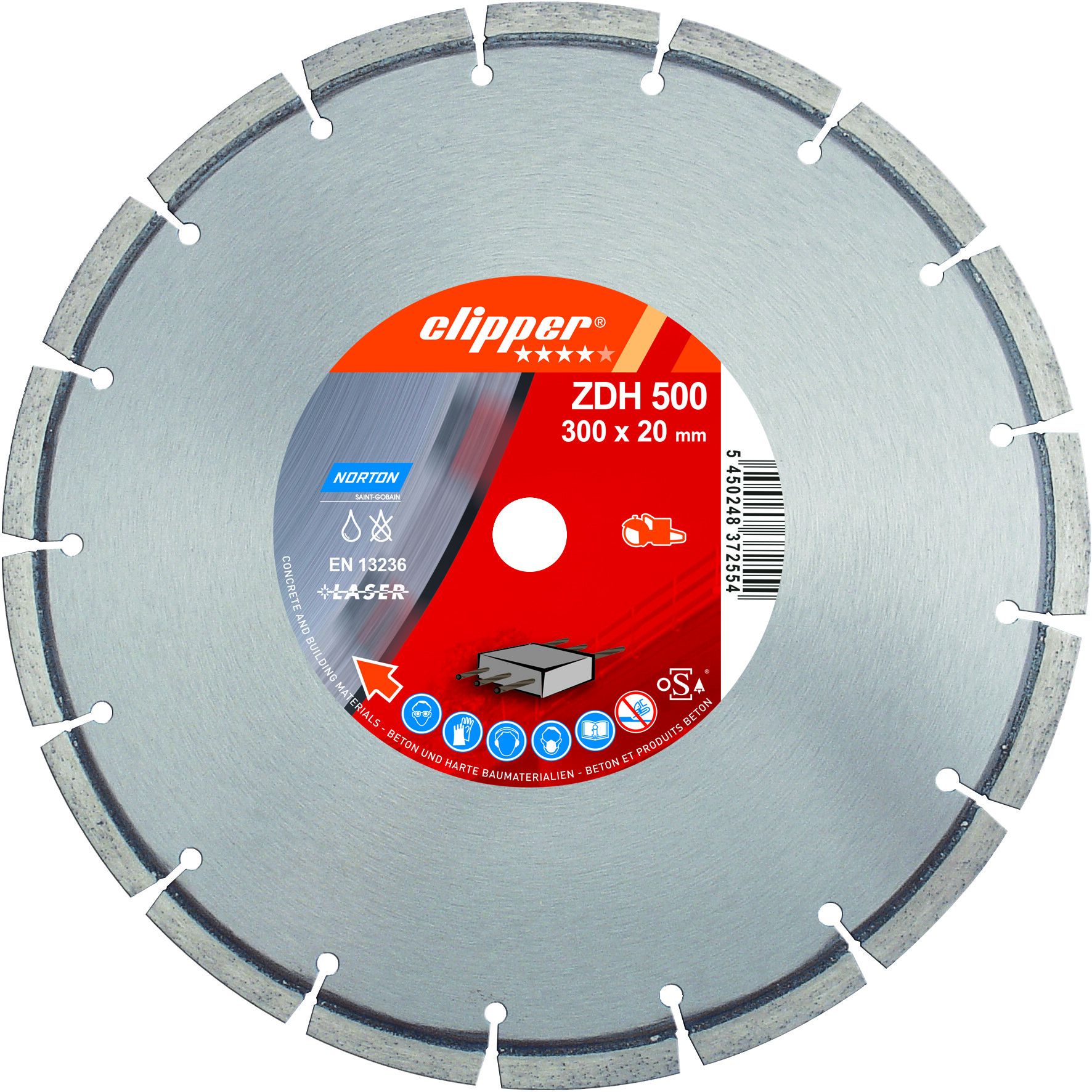 Norton Clipper ZDH 500 gyémánt vágókorong Ø300x25,4 mm termék fő termékképe